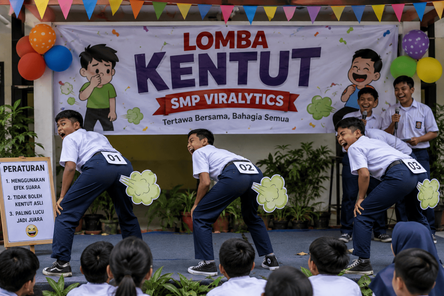 Lomba Kentut Meriahkan Pentas Seni SMP Viralytics